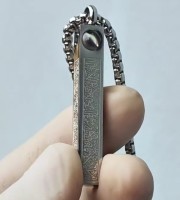 Ayatul Kursi locket Silver Color with lens